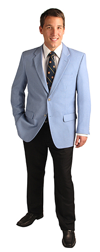 powder blue light blue blazer